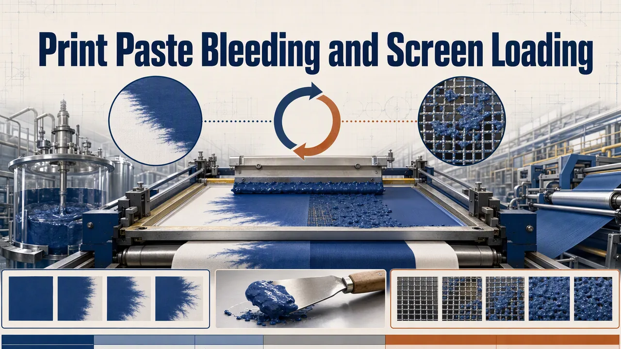 Print Paste Bleeding and Screen Loading in Textile Printing